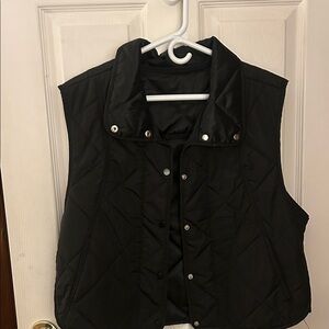Black Quilted Vest